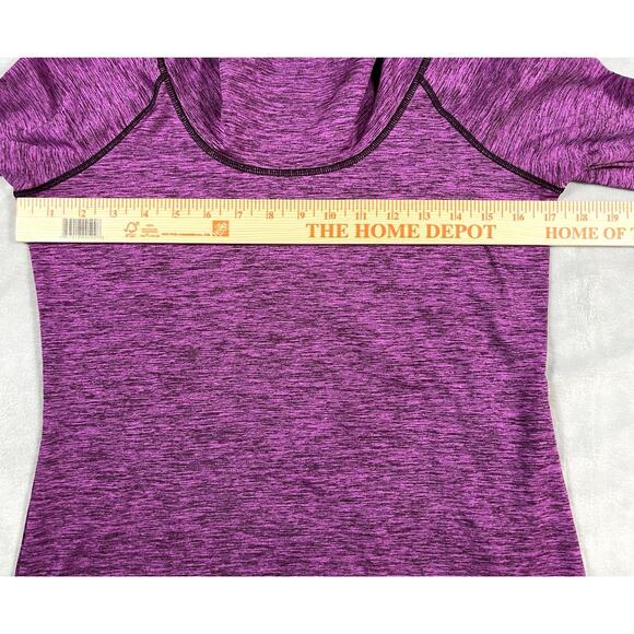 Reebok Womens M Playwarm Performance Cowl Neck Magenta Pullover w Thumbholes - Picture 10 of 16